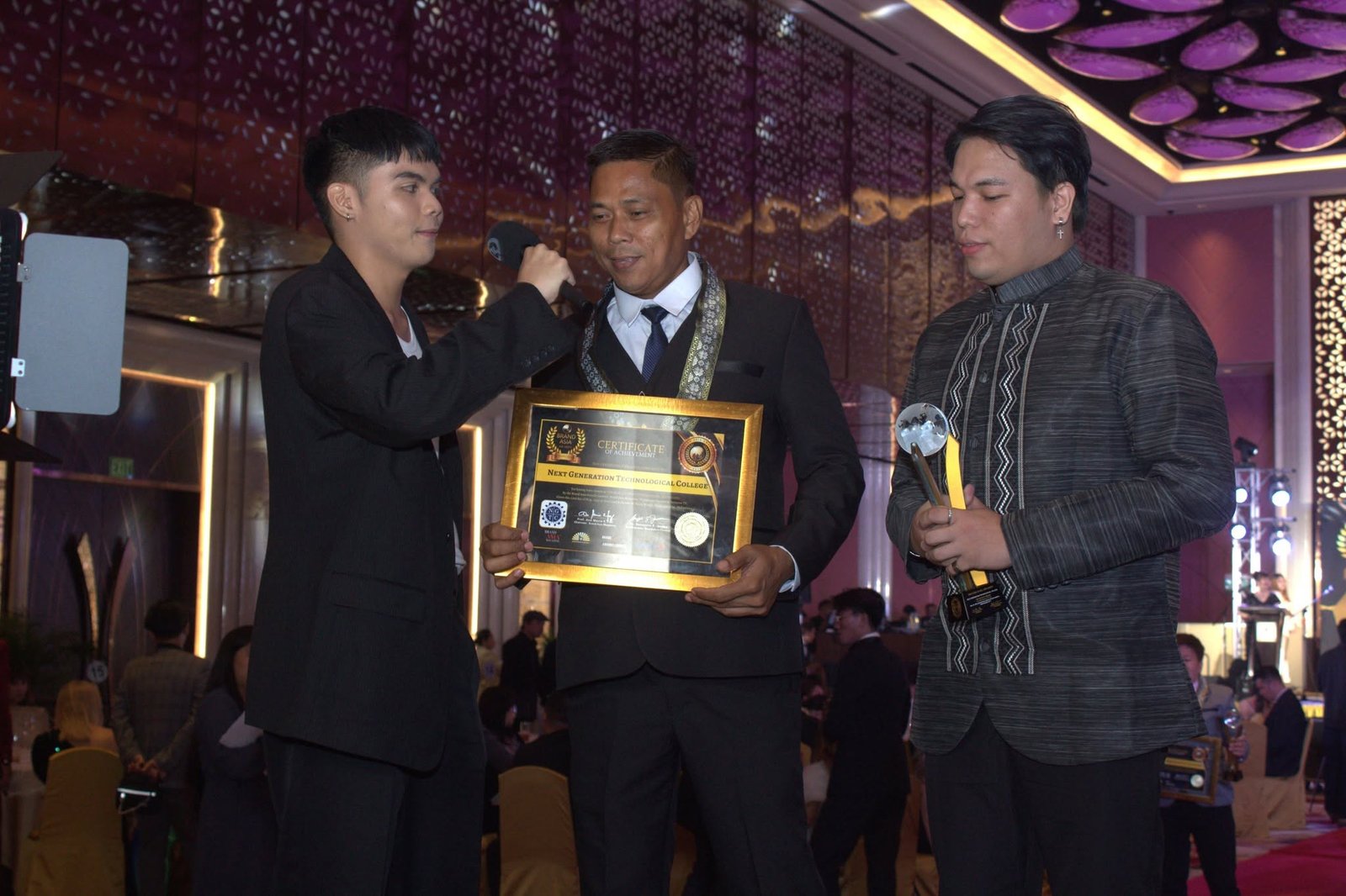 Award presentation and interview at the Brand Asia Awards